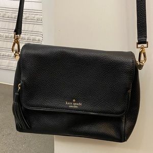 Kate Spade Black Leather Crossbody Purse